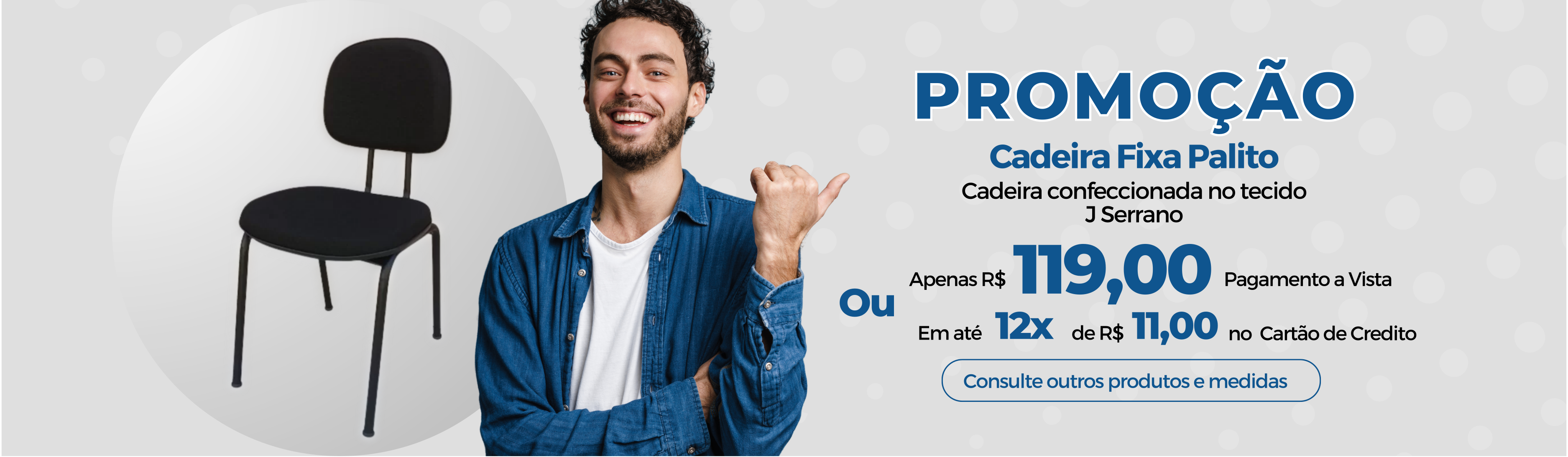 Cadeira Fixa Palito - Promoção